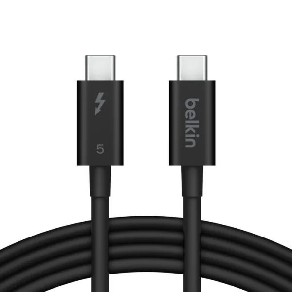 Belkin Connect Thunderbolt 5 USB-C to USB-C Cable (1M) - Black (INZ005fq1MBK), 5A/240W