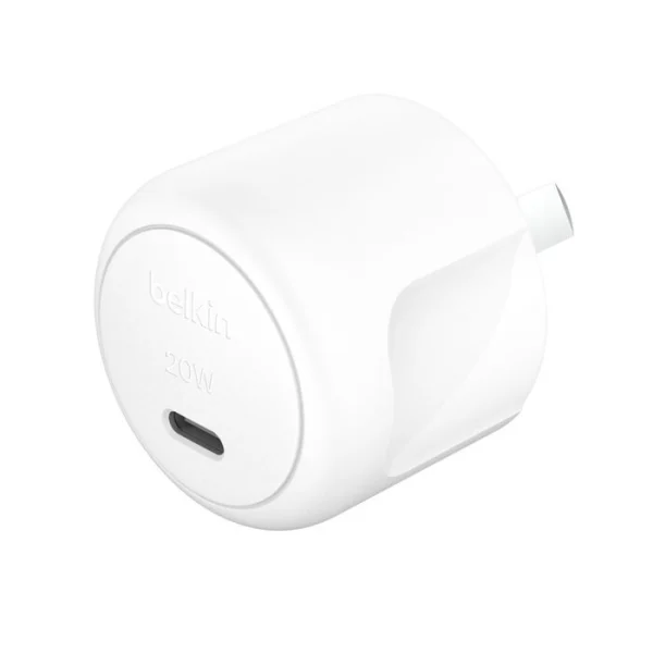 Belkin WCA009auWH BoostCharge Compact 20W USB-C (PD 3.1) Wall Charger – White (WCA009auW) Belkin WCA009auWH BoostCharge Compact 20W USB-C (PD 3.1) Wall Charger - White (WCA009auW)