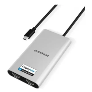 MBEAT MB-DLA-CD2H® USB-C Dual 4K HDMI DisplayLink® Adapter with PD Pass-through Dual 4K@60Hz 2 MBEAT MB-DLA-CD2H ® USB-C Dual 4K HDMI DisplayLink® Adapter