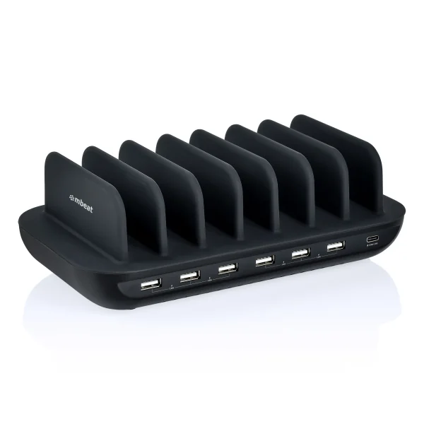 MBEAT MB-CHGR-7U ® Gorilla Power 60W 7 Port USB-C & USB Charging Station 6× USB-A 1× USB-C PD MBEAT MB-CHGR-7U ® Gorilla Power 60W 7 Port USB-C & USB Charging Station 6× USB-A 1× USB-C PD