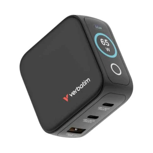 Verbatim Mini GaN Charger 65W with Display Verbatim Mini GaN Charger 65W with Display