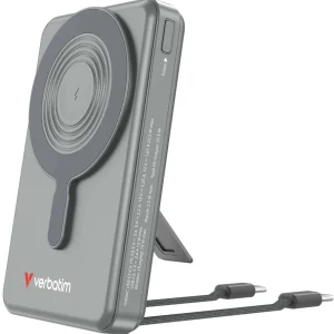 Verbatim Charge ’n’ Go 10,000mAh MagSafe-compatible Power Bank. 2 embedded USB-C cables
