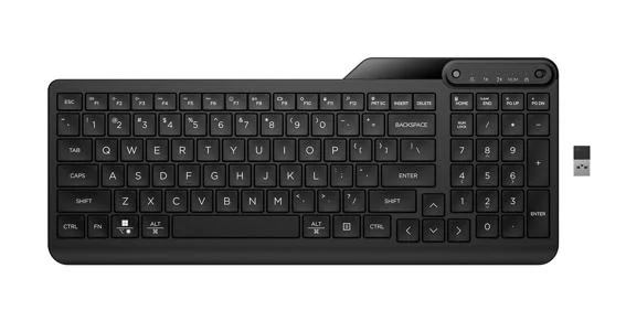 HP 7N7B9AA475 Dual-Mode Wireless Keyboard Bluetooth Multi-OS Devices Unifying Dongle USB Port HP 7N7B9AA 475 Dual-Mode Wireless Keyboard Bluetooth Multi-OS Devices Unifying Dongle USB Port
