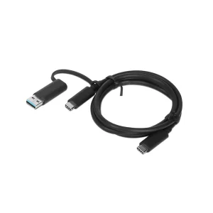 Lenovo 4X90U90618Hybrid USB-C Cable with USB-A Adapter 5A 24Pin support 10Gbps 1M Cable Lenovo 4X90U90618 Hybrid USB-C Cable with USB-A Adapter 5A 24Pin support 10Gbps 1M Cable