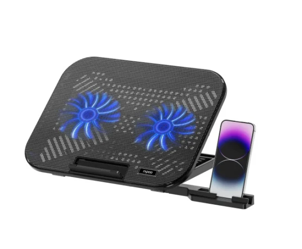 Rapoo CF200. Black Laptop Cooling Pad CF200, 2 High-Efficiency Cooling Fans
