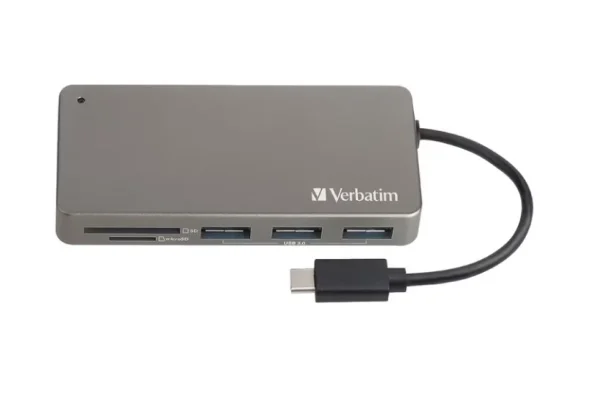 Verbatim USB-C 3.2 Gen 1 Type C Hub / SD, SDHC, SDXC, microSD, microSDHC Verbatim USB-C 3.2 Gen 1 Type C Hub / SD, SDHC, SDXC, microSD, microSDHC