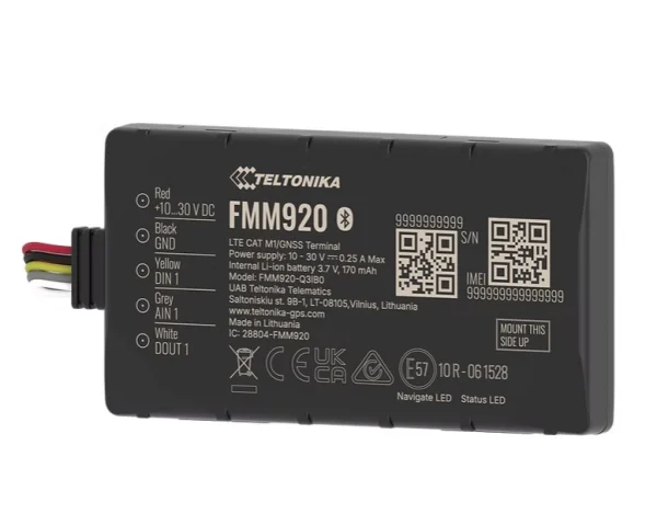 Teltonika FMM920347801 Most popular compact 4G LTE Cat M1 model for basic tracking
