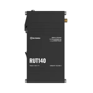 Teltonika RUT140000000 RUT140 Industrial Ethernet Router, Wi-Fi 4, 1x3-Pin Power Connector