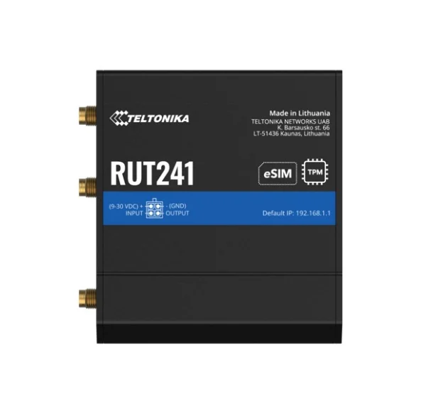 Teltonika RUT241 eSIM™ Industrial 4G Router,Global Version, Instant LTE Failover Teltonika RUT241 eSIM™ Industrial 4G Router,Global Version, Instant LTE Failover