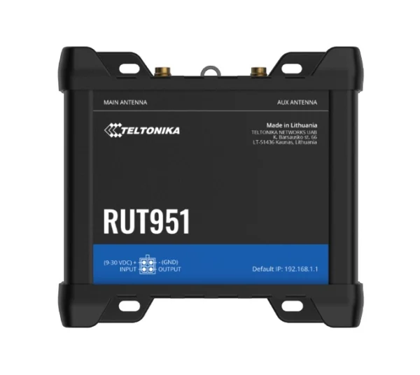 Teltonika RUT951600600 RUT951 Industrial Cellular Router, 4G LTE (Cat 4), Dual SIM,WI-FI Teltonika RUT951600600 RUT951 Industrial Cellular Router, 4G LTE (Cat 4), Dual SIM,WI-FI