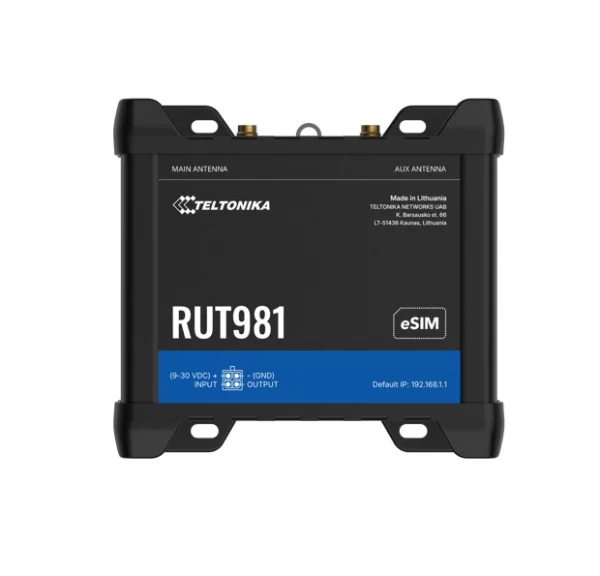 Teltonika RUT981000400RUT981 GLOBAL 4G ROUTER, Telit Cat 4 Modem, 4 x Ethernet Ports, DUAL SIM Teltonika RUT981000400 RUT981 GLOBAL 4G ROUTER, Telit Cat 4 Modem, 4 x Ethernet Ports