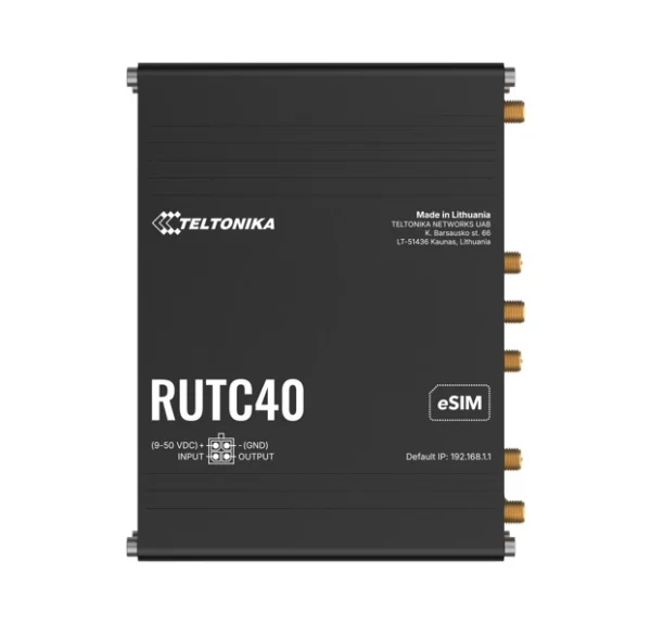 Teltonika RUTC40000000RUTC40 GLOBAL 4G EDGE ROUTER, Dual-core, Dual-band Wi-Fi 6, connectivity Teltonika RUTC40000000 RUTC40 GLOBAL 4G EDGE ROUTER, Dual-core, Dual-band Wi-Fi 6