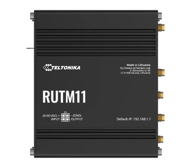 Teltonika RUTM11000300RUTM11 Industrial 4G LTE Dual-band Wi-Fi, 4 x Gigabit RJ45 ports, USB Teltonika RUTM11000300 RUTM11 Industrial 4G LTE Dual-band Wi-Fi, 4 x Gigabit RJ45 ports, USB