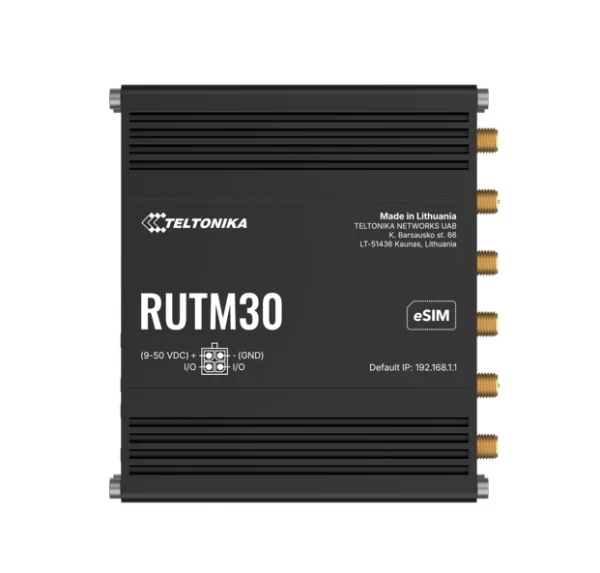 Teltonika RUTM30 Compact 5G Router, 5G dual SIM cellular, 2 Gigabit Ethernet ports Teltonika RUTM30 Compact 5G Router, 5G dual SIM cellular, 2 Gigabit Ethernet ports