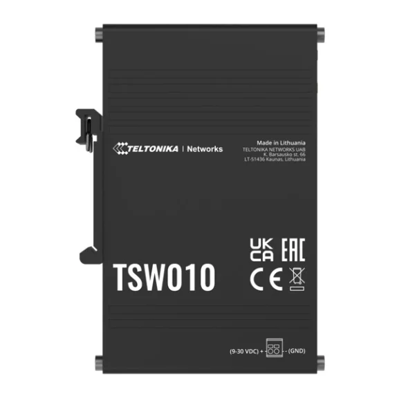 Teltonika TSW010000000 TSW010 DIN Rail Ethernet Switch, 5x Ethernet Ports Teltonika TSW010000000 TSW010 DIN Rail Ethernet Switch, 5x Ethernet Ports