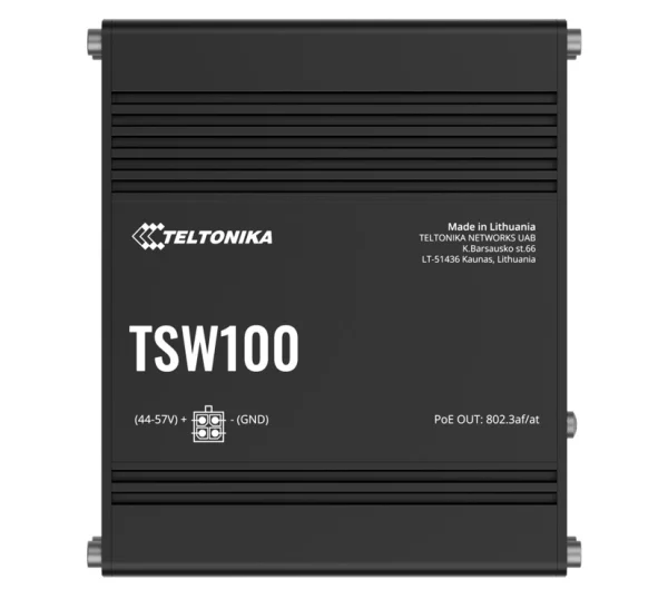 Teltonika TSW100010020 TSW100 Industrial POE+ Ethernet Switch, 4 x PoE+ Ports Teltonika TSW100010020 TSW100 Industrial POE+ Ethernet Switch, 4 x PoE+ Ports
