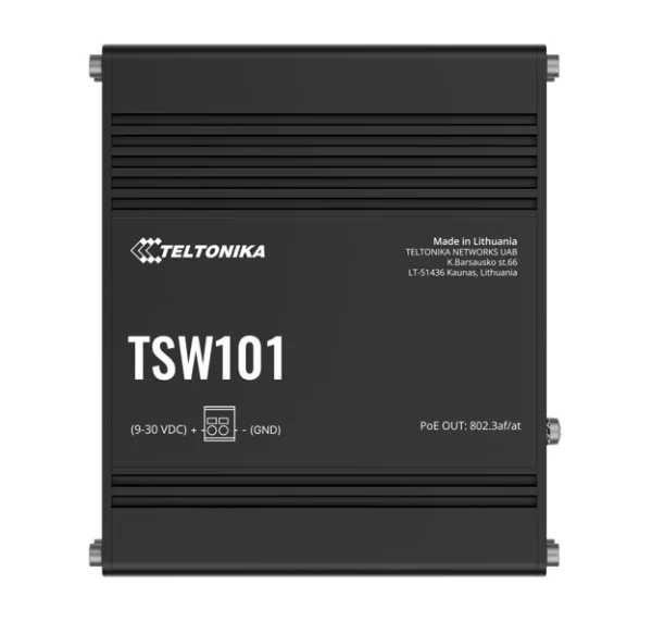 Teltonika TSW101000000 TSW101 Automotive POE+ Switch, 4x PoE Ports Teltonika TSW101000000 TSW101 Automotive POE+ Switch, 4x PoE Ports