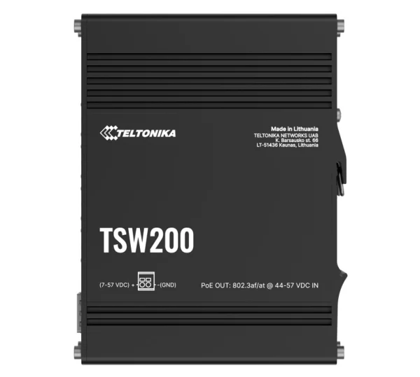 Teltonika TSW2000000B0 TSW200 Industrial PoE+ Ethernet Switch, 2x SFP Ports