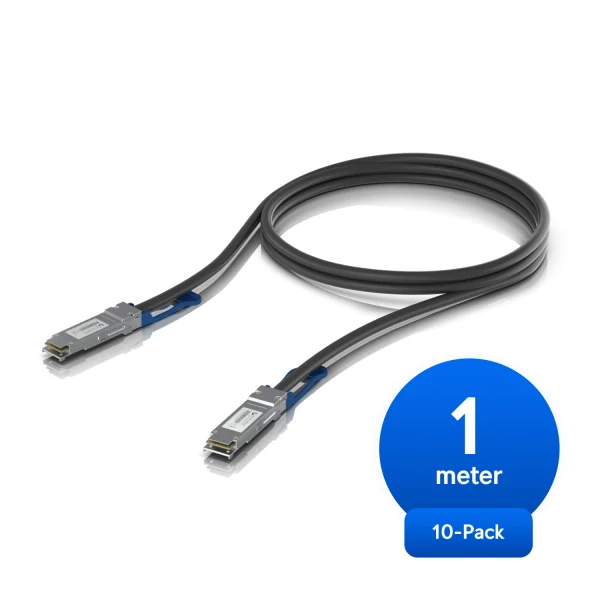 Ubiquiti UACC-DAC-QSFP28-1M-10100G Direct Attach Cable, Cable length 1m, 10-Pack QSFP28 Direct Ubiquiti UACC-DAC-QSFP28-1M-10 100G Direct Attach Cable, Cable length 1m