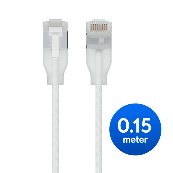 Ubiquiti UniFi Premium Patch Cable,0.15M, Single-Pack, White, Ultra-Thin Braided Patch Cable Ubiquiti UniFi Premium Patch Cable,0.15M, Single-Pack, White, Ultra-Thin Braided Patch Cable