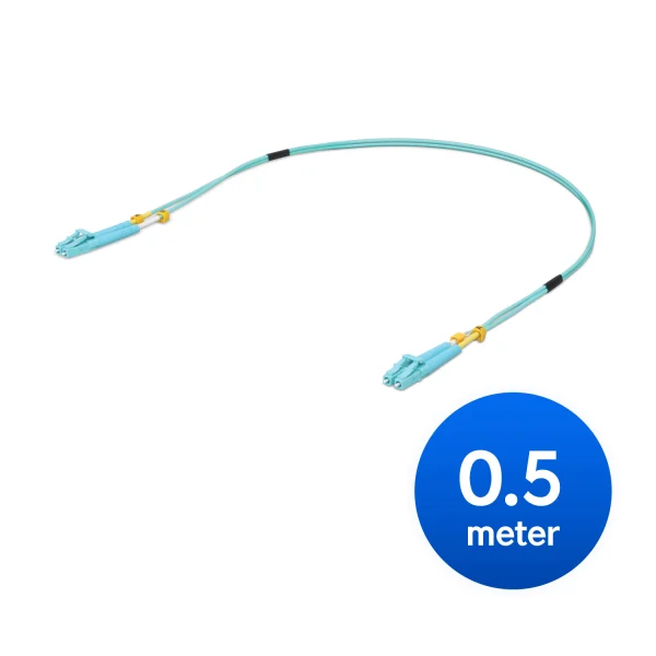 Ubiquiti UACC-OFC-MM-0.5M MultiMode 10 Gbps OM3 Duplex LC Cable, 0.5m Length