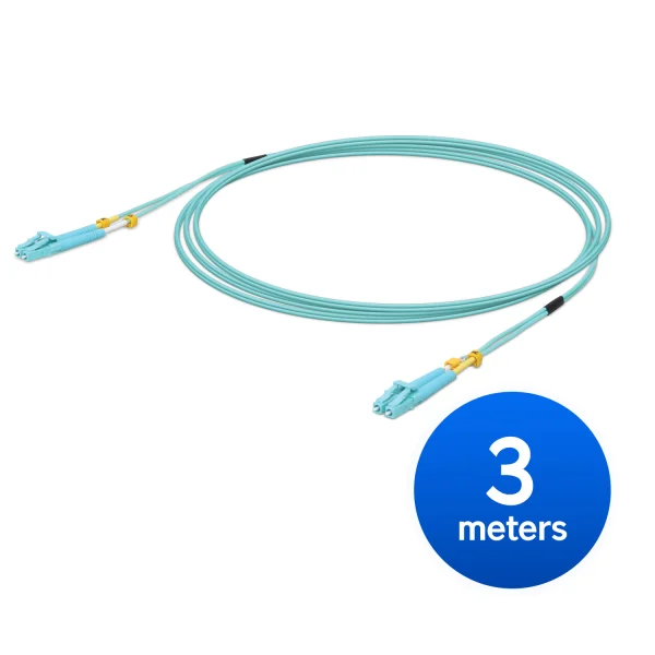 Ubiquiti UACC-OFC-MM-3MMultiMode 10 Gbps OM3 Duplex LC Cable, 3m Length, Single Unit,10 Gbps Ubiquiti UACC-OFC-MM-3M MultiMode 10 Gbps OM3 Duplex LC Cable, 3m Length