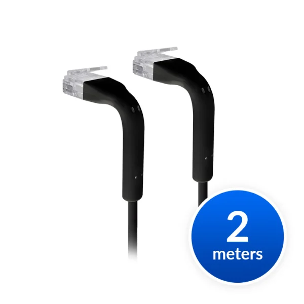 Ubiquiti U-Cable-Patch-2M-RJ45-BKUniFi Patch Cable Single Unit, 2m, Black, End Bendable to 90 Ubiquiti U-Cable-Patch-2M-RJ45-BK UniFi Patch Cable Single Unit, 2m, Black