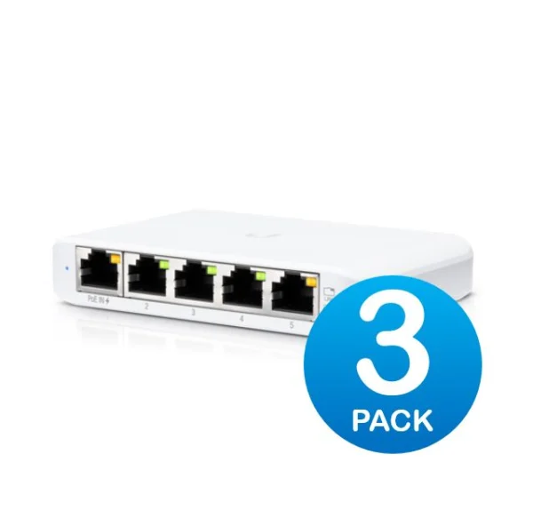 Ubiquiti USW Flex Mini 3 Pack – Managed, *No PSU/Cable*, UniFi, Layer 2 Gigabit Switch Ubiquiti USW Flex Mini 3 Pack - Managed, *No PSU/Cable*, UniFi, Layer 2 Gigabit Switch