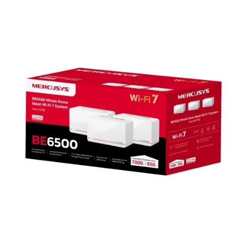 TP-LINK Mercusys Halo H37BE(3-pack) BE6500 Whole Home Mesh Wi-Fi 7 System