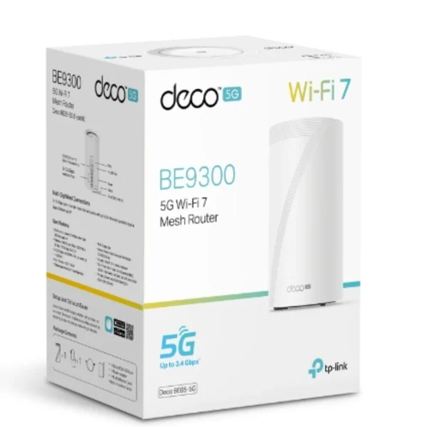 TP-Link Deco BE65-5G(1-pack) 5G BE9300 Tri-Band Whole Home Mesh Wi-Fi 7 Gateway (WIFI7) 574