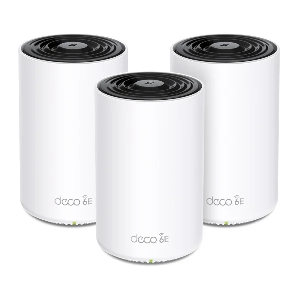 TP-Link Deco XE75 Pro(3-pack) AXE5400 Tri-Band Mesh Wi-Fi 6E System, 574 Mbps at 2.4 GHz + TP-Link Deco XE75 Pro(3-pack) AXE5400 Tri-Band Mesh Wi-Fi 6E System