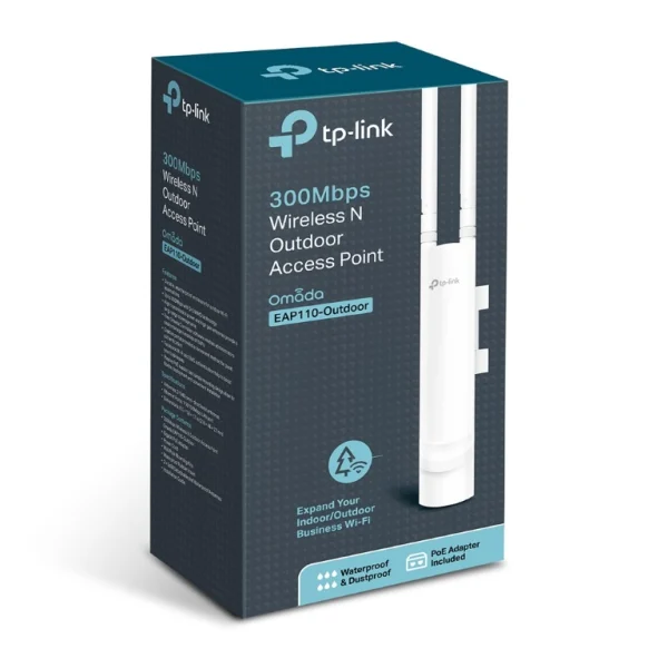 TP-Link EAP110 Outdoor Omada 300Mbps Wireless N Outdoor Access Point 1xRJ45 Passive PoE 2*5dBi