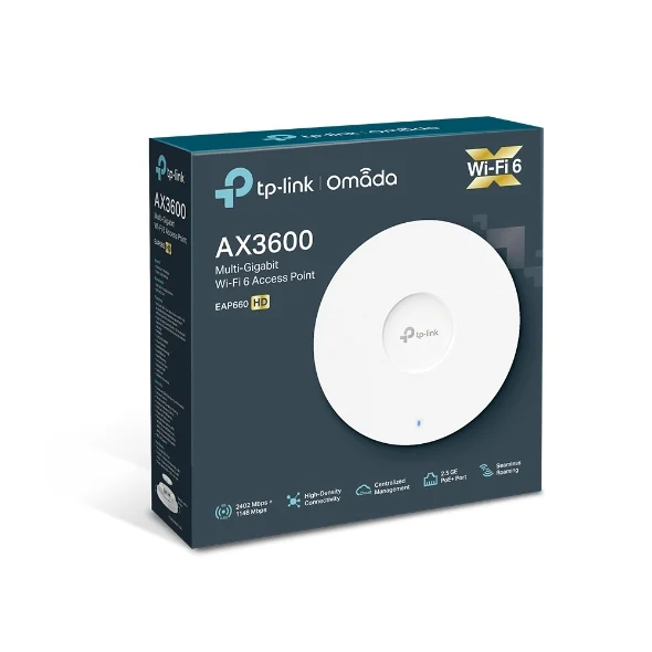 (CH)TP-Link EAP660 HD Omada AX3600 Wireless Dual Band Multi-Gigabit Ceiling Mount Access Point TP-Link EAP660 HD Omada AX3600 Wireless Dual Band Multi-Gigabit Ceiling Mount Access