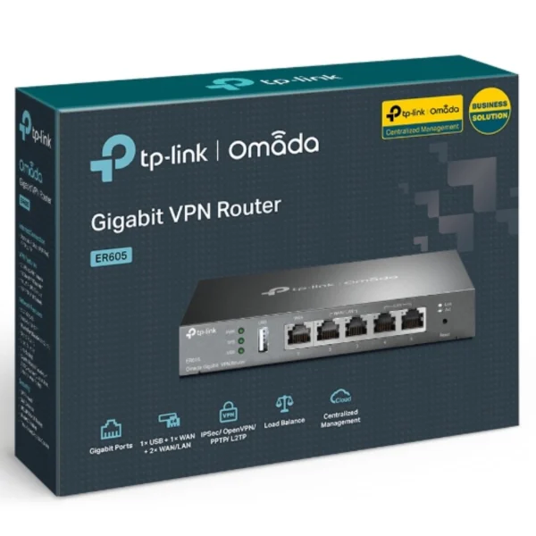 TP-Link TL-ER605 (TL-R605) SafeStream Gigabit Multi-WAN VPN Router PPPoE 1 WAN 3 Changeable TP-Link TL-ER605 (TL-R605) SafeStream Gigabit Multi-WAN VPN Router PPPoE 1 WAN 3 Changeable