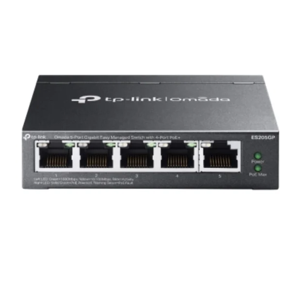 TP-Link ES205GP Omada 5-Port Gigabit Easy Managed Switch with 4-Port PoE+, PoE Auto Recovery