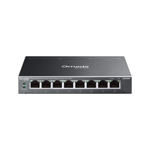 TP-Link ES208GP Omada 8-Port Gigabit Easy Managed Switch with 8-Port PoE+ TP-Link ES208GP Omada 8-Port Gigabit Easy Managed Switch with 8-Port PoE+