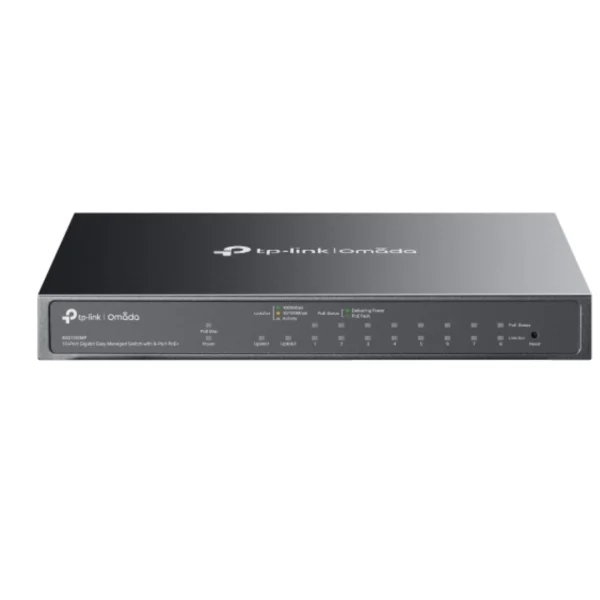 (CH)TP-Link ES210GMP Omada 10-Port Gigabit Easy Managed Switch with 8-Port PoE+, Flow Control TP-Link ES210GMP Omada 10-Port Gigabit Easy Managed Switch with 8-Port PoE+, Flow Control