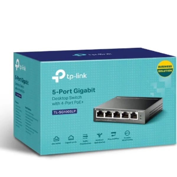 TP-Link TL-SG1005LP 5-Port Gigabit Desktop Switch with 4-Port PoE+ TP-Link TL-SG1005LP 5-Port Gigabit Desktop Switch with 4-Port PoE+