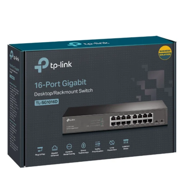 TP-Link TL-SG1016DE 16-Port Gigabit Easy Smart Switch Network Monitoring TP-Link TL-SG1016DE 16-Port Gigabit Easy Smart Switch Network Monitoring