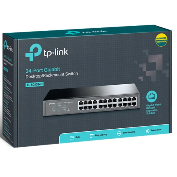 TP-Link TL-SG1024D 24-Port Gigabit Desktop/Rackmount Unmanaged Switch energy-efficient