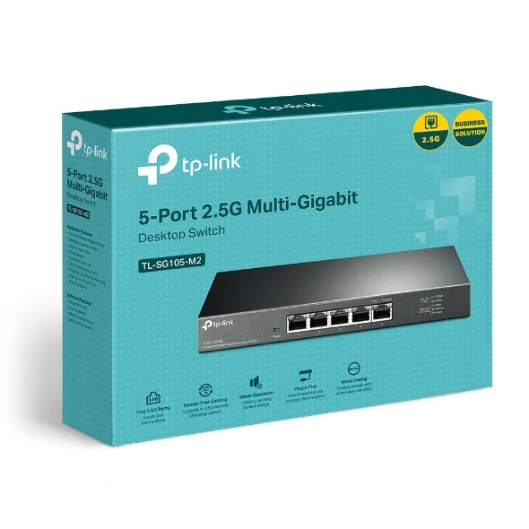 TP-Link TL-SG105-M2 5-Port 2.5G Desktop Switch, Up To 25G Switching Capacity TP-Link TL-SG105-M2 5-Port 2.5G Desktop Switch, Up To 25G Switching Capacity