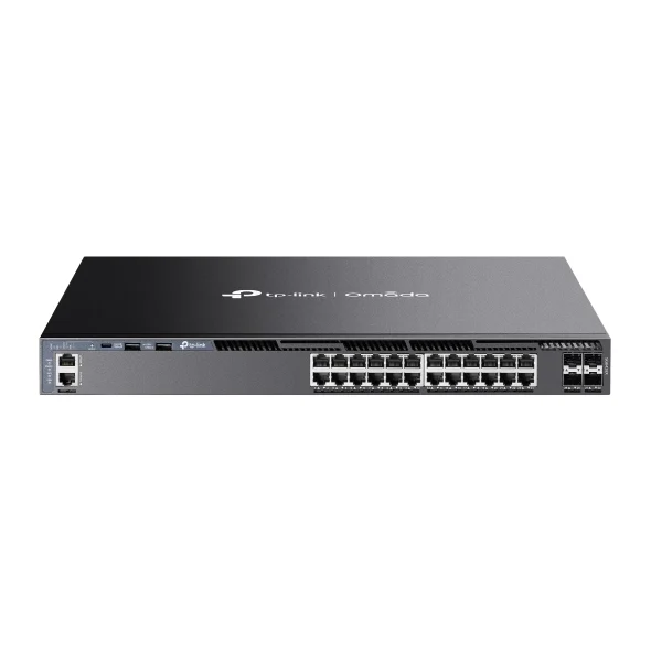 TP-Link SG6428X Omada 24-Port Gigabit Stackable L3 Managed Switch with 4 10GE SFP+ Slots, 24× TP-Link SG6428X Omada 24-Port Gigabit Stackable L3 Managed Switch with 4 10GE SFP+ Slots