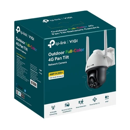 TP-LINK VIGI C540-4G(4mm) VIGI 4MP C540-4G(4mm) Outdoor Full-Color 4G Pan Tilt Network Camera TP-LINK VIGI C540-4G(4mm) VIGI 4MP C540-4G(4mm) Outdoor Full-Color 4G Pan Tilt Network Camera