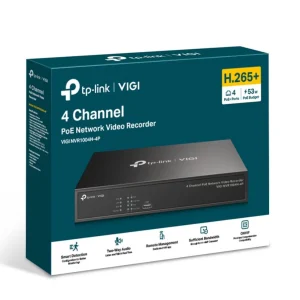 TP-Link VIGI NVR1004H-4P 4 Channel PoE+ Network Video Recorder, 24/7 Continuous Recording TP-Link VIGI NVR1004H-4P 4 Channel PoE+ Network Video Recorder, 24/7 Continuous Recording