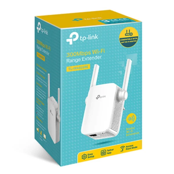 TP-Link TL-WA855RE N300 300Mbps Wi-Fi Range Extender Repeater Access Point 1Gpbs LAN 802.11bgn TP-Link TL-WA855RE N300 300Mbps Wi-Fi Range Extender Repeater Access Point 1Gpbs LAN 802.11bgn