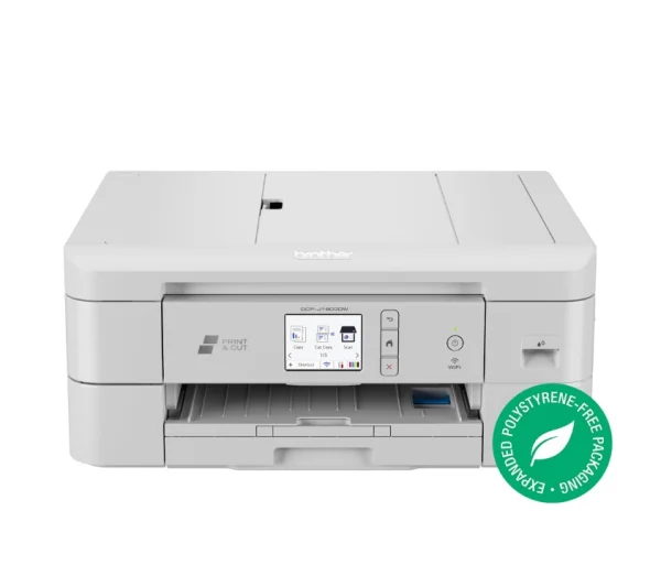 Brother DCP-J1800DW A4 printer with an A5 auto-cut feature. Fast, wireless, compact