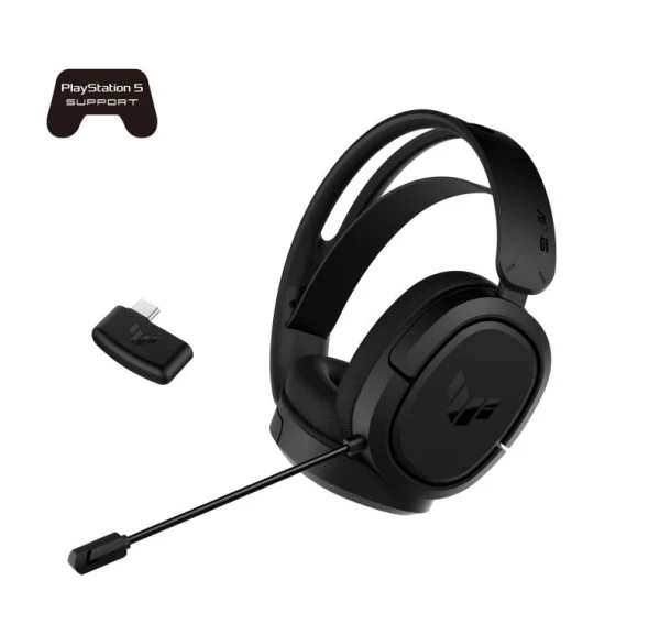ASUS TUF Gaming H1 Wireless Headset, 40mm drivers, 60Ω, 20Hz–20kHz, 2.4GHz, USB-C/USB-A ASUS TUF Gaming H1 Wireless Headset, 40mm drivers, 60Ω, 20Hz–20kHz, 2.4GHz, USB-C/USB-A