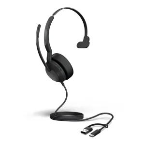 Jabra 25089-899-799Evolve2 50, USB C/A MS Mono Headset, Bluetooth®, 4 microphones, Active Jabra 25089-899-799 Evolve2 50, USB C/A MS Mono Headset, Bluetooth®, 4 microphones
