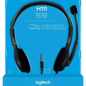981-000612 (LS) Logitech H111 Strereo Headset (Single 3.5mm Jack) Cable length: 7.71 ft (2.35