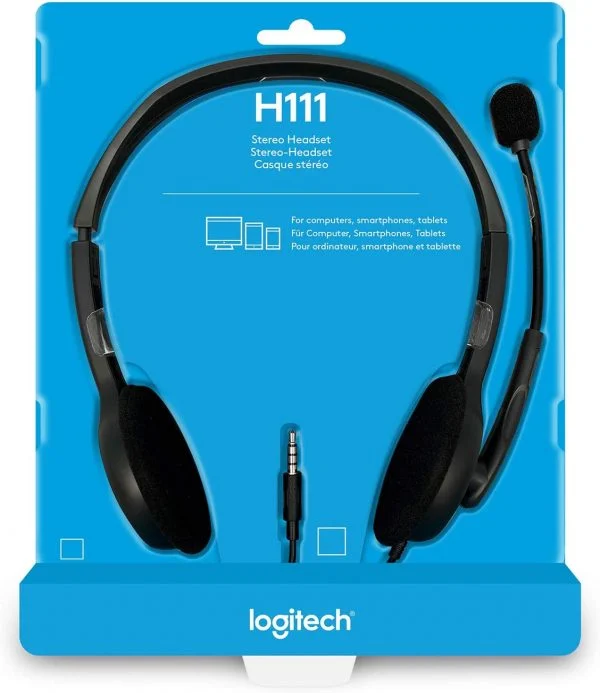 981-000612 (LS) Logitech H111 Strereo Headset (Single 3.5mm Jack) Cable length: 7.71 ft (2.35 981-000612 (LS) Logitech H111 Strereo Headset (Single 3.5mm Jack) Cable length: 7.71 ft (2.35